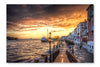 Beautiful Sunset In The Sea Shore Of A Mediterranean Sea, Venice 24x36 Wall Art Frame And Fabric Panel