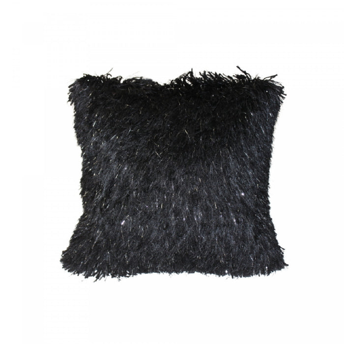 Furry Cushion Black - Set of 2 Cushions