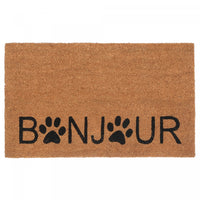 Coir Door Mat Bonjour - Paws Floormat