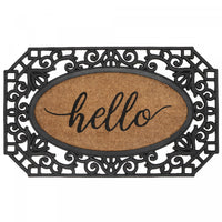 Rubber & Brush Floormat Hello - Octagon