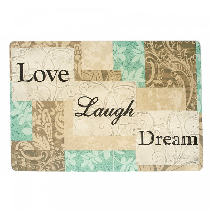 Eva Placemat Love Laugh Dream 12 x 18 - Set of 12