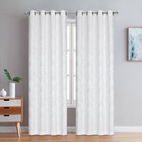 Preston Grommet Pair of White Curtain Panels - 54x84