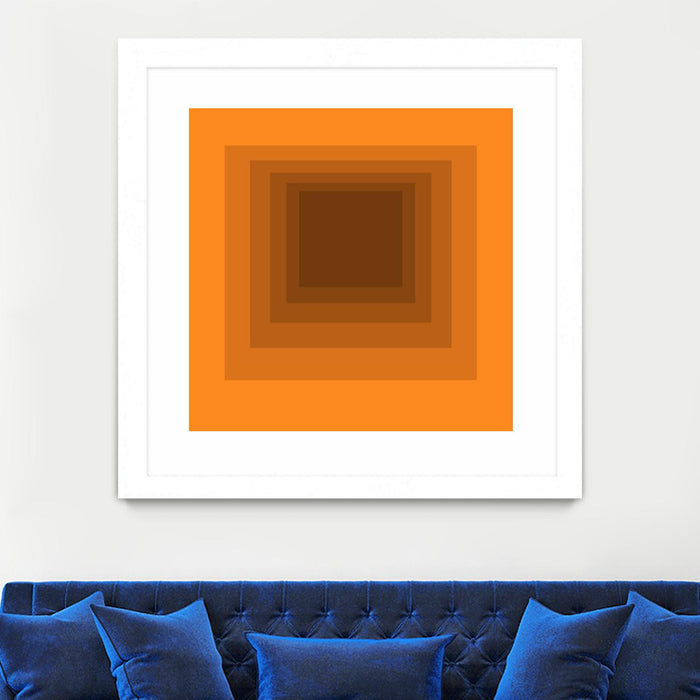 \"After Josef F\" Matted and Framed White 36x36 Wall Art