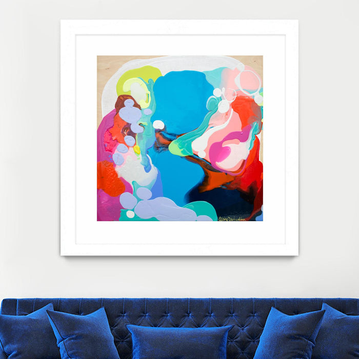 \"Traveling Back In Time\" Matted and Framed White 30x30 Wall Art