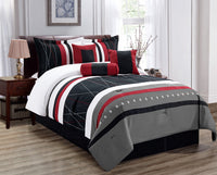 Lima 7-Piece King Comforter Set - Black