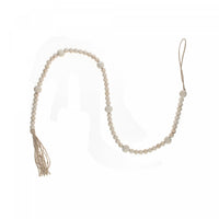 Dual Wood Bead Garland Natural Christmas Ornaments