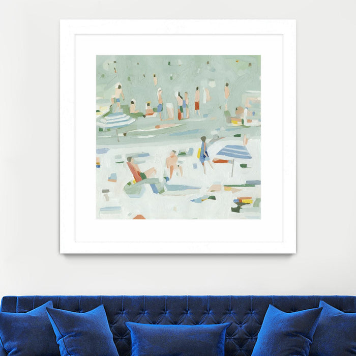 \"Summer Confetti Ii\" Matted and Framed White 30x30 Wall Art