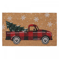 Coir Door Mat Buffalo Truck with Tree Floormat