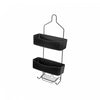 Black Shower Caddy With 2 Baskets Bath Accessories