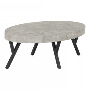 City Life Oval Coffee Table - Concrete