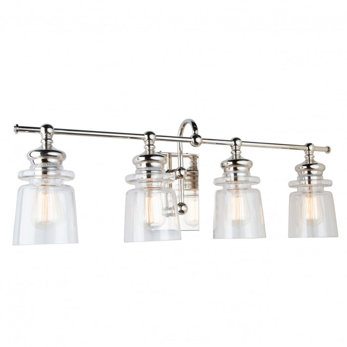 Castara 4-Light Silver Bathroom Wall Light
