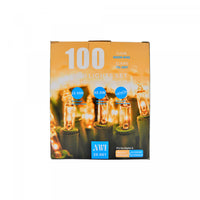 100 Lt Indoor/outdoor Mini Light Set Clear Bulbs - Set of 2 Christmas Lights