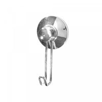 Chrome Suction Cup Single Shower Hook - Set of 6 Bath Accessories