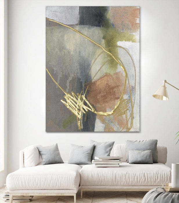 \"Burnished Loops Ii\" Giant Art 72x54 Wall Art