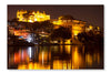 City Palace And Pichola Lake At Night, Udaipur 16x24 Wall Art Frame And Fabric Panel