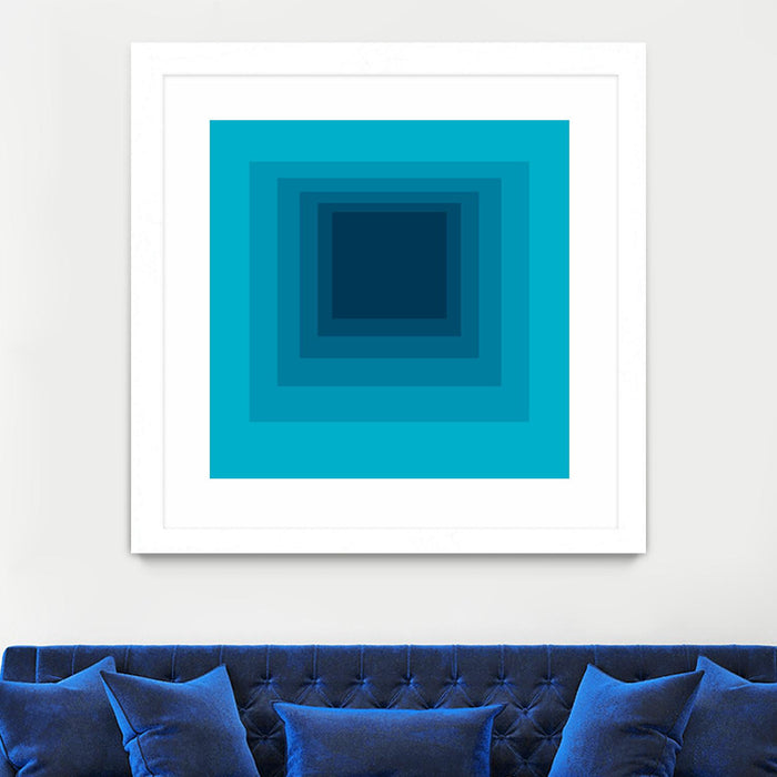 \"After Josef D\" Matted and Framed White 36x36 Wall Art
