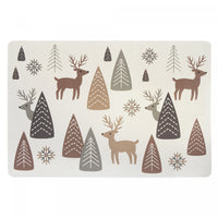 Eva Placemat Reindeer Tree 12 x 18 - Set of 12