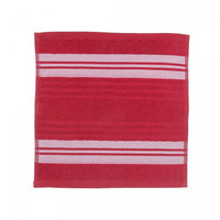 Deluxe Wash Cloth 12 x 12 Red - Set of 6 Towels