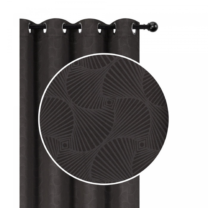 Embossed Panel Shell Chocolate 96\" - Set of 2 Drapes and Blinds