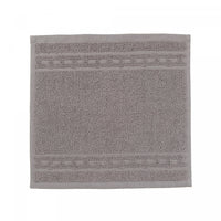 Basketweave Wash Cloth 12 x 12 Light Grey - Set of 6 Towels