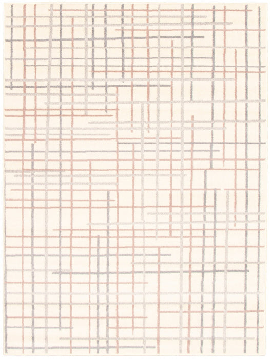 Taite Cream-Silver Area Rug - 7'10\" x 10'2\"