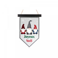 MDF Flag Wall Hanger Joyeux Noel Wall Decor