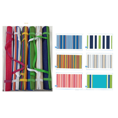 Polyweave Beach Mat 2.5' x 6' - Set of 6|Tapis de plage 2,5 po x 6 po en fils plastiques tissés - ensemble de 6