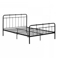 Versa Full Metal Platform Bed - Pure Black 
