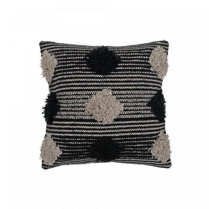 Cotton Handwoven Cushion Pompom - Set of 2 Cushions