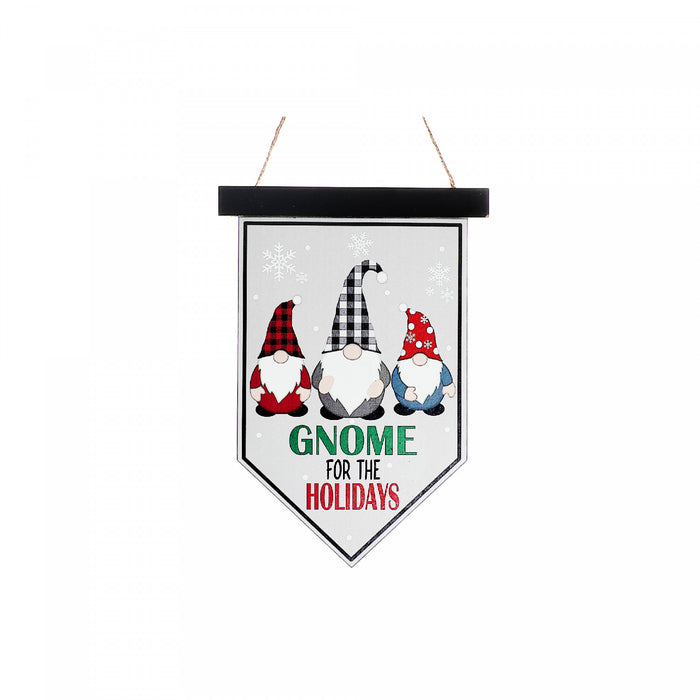 MDF Flag Wall Hanger Gnome for The Holidays