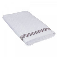 Luxury Stitch Bath Towel 27 x 50 White - Set of 2 Towels