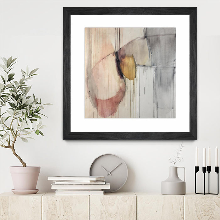 \"Trapped Silence\" Matted and Framed Black 30x30 Wall Art