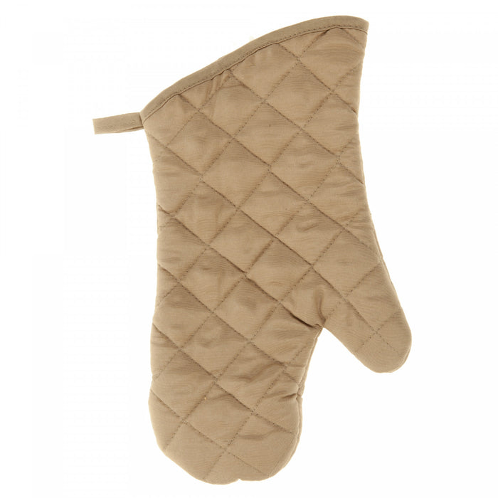 Quilted Oven Mitt Taupe 7.5\" x 13\" - Set of 4