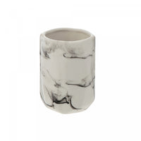 Ceramic Tumbler White Marble - Set of 2 Bath Accessories