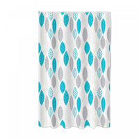 14pc Set Peva S. Curtain 12 Hooks and Bathmat Leaves Shower Curtains