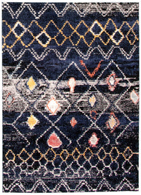 Makondo Classic Navy Blue Area Rug - 6'7