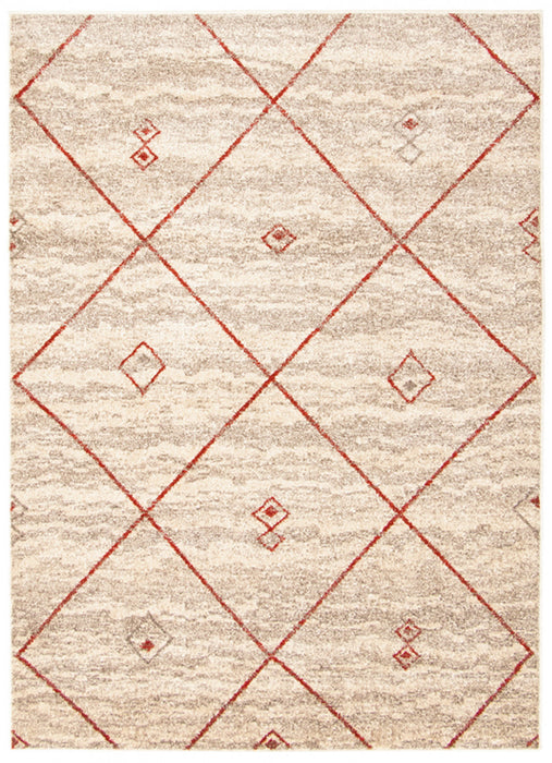 Grande Ivory/Red 3'11\" X 5'7\" Area Rug