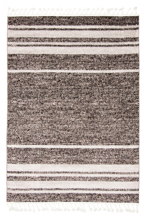 Vera Earth Taupe/Black Area Rug - 7'10