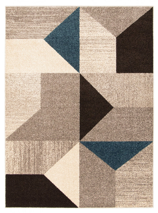 Hadley Grey / Blue 7'10\" x 10'2\" Area Rug