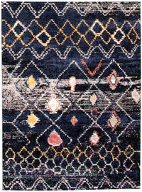 Makondo Classic Navy Blue Area Rug - 5'3