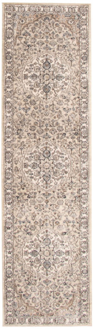 Octavian Tabriz Beige-Ivory Area Rug - 2'7