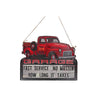 Embossed Metal Wall Sign Garage - Fast Service Wall Decor