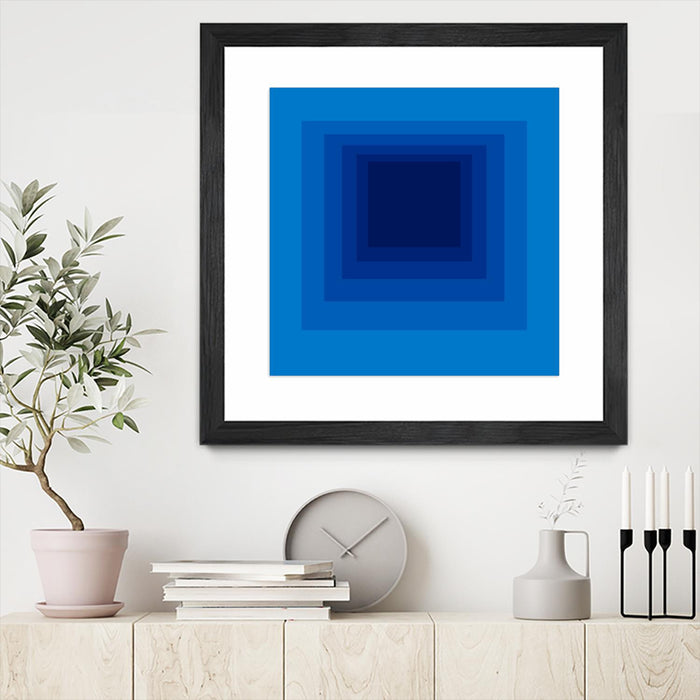 \"After Josef B\" Matted and Framed Black 36x36 Wall Art