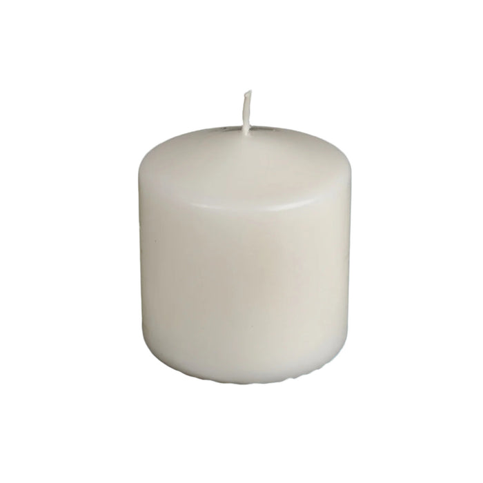 2.75\" x 3\" Unscented Pillar White - Set of 2 Candle