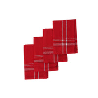 French Border Napkin Set of 4 Red