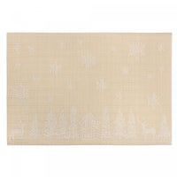 Vinyl Placemat Winter Forest Gold - Set of 12
