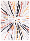 Paloma Sunburst Black, White Area Rug - 3'11\" x 5'11\"