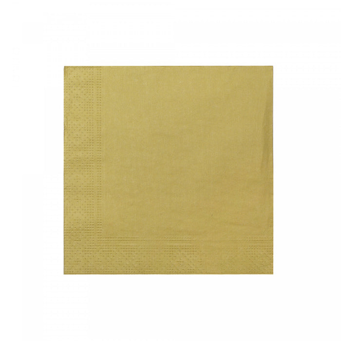 20 Pack Luncheon 3 Ply Napkin Gold - Set of 6