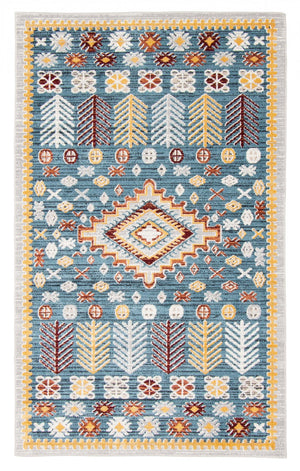 Gypsy Blue Machine Washable Area Rug - 3'0