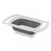 Collapsible Over the Sink Colander White/Grey Cookware